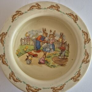 Vintage Royal Doulton Bunnykins 1959-1967 Baby Feeding Plate/Child's Bowl